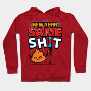 New Year 2024 Funny Cute Kawaii Poop Original Cartoon Meme Hoodie